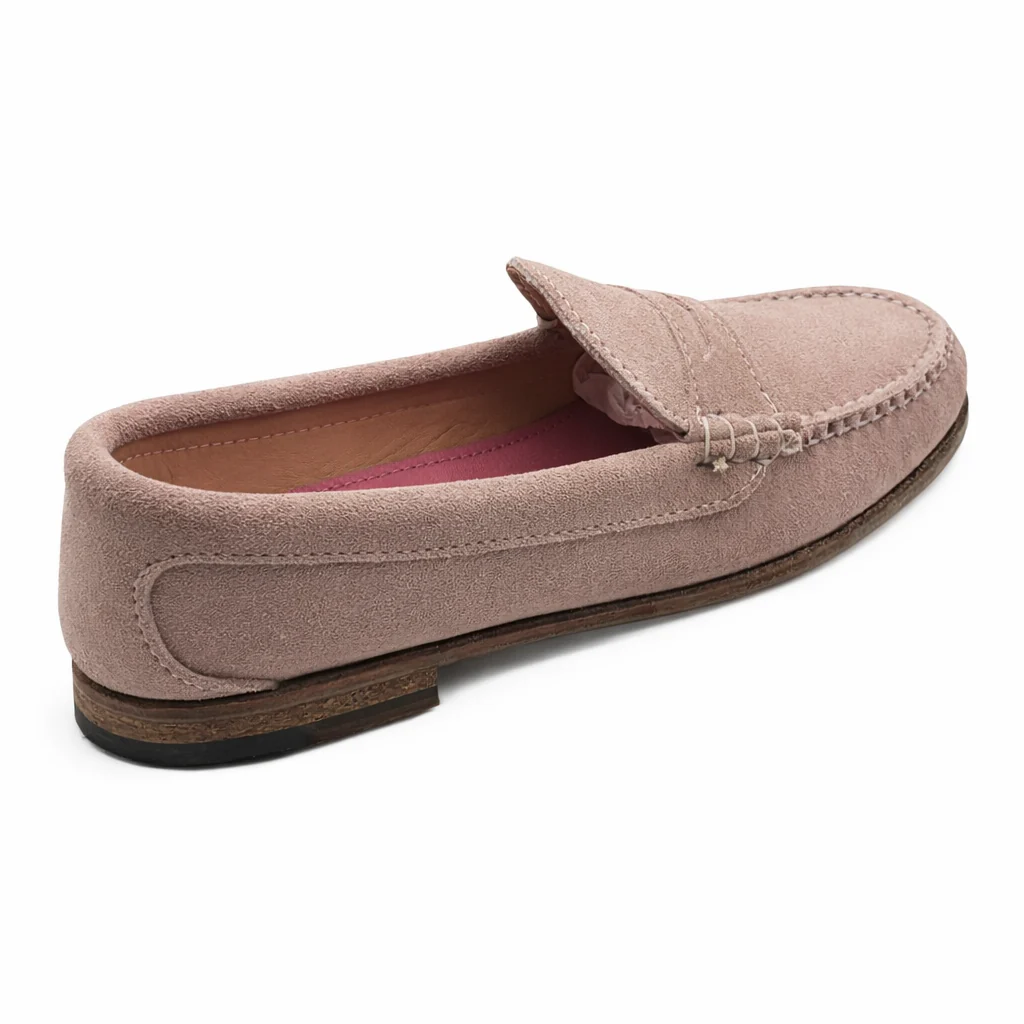 KKB Penny Loafer:  Pink Suede - Image 4