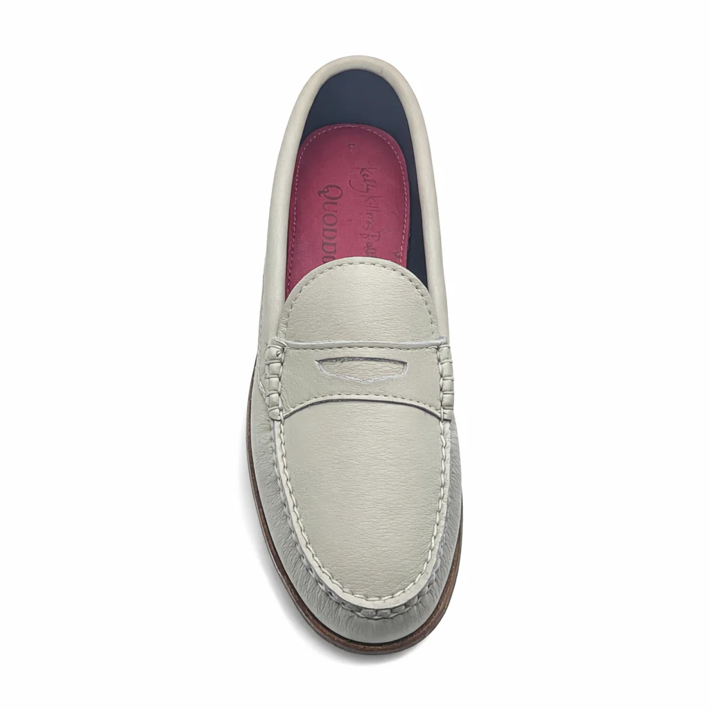 KKB Penny Loafer:  Winter White Leather - Image 4